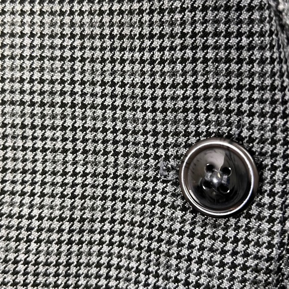 Vintage Alfred Dunner Houndstooth Blazer Petite 16 Black Velvet Collar Career - Picture 3 of 7
